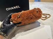 Uubags | Chanel Small Flap bag Fleece & Gold Plated Metal Brown 12x18x6cm - 6