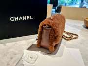 Uubags | Chanel Small Flap bag Fleece & Gold Plated Metal Brown 12x18x6cm - 3