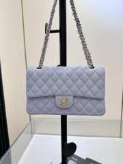 Uubags | Chanel Classic Double Flap 21K Purple Quilted Caviar With Light Gold Hardware 25cm - 5