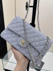 Uubags | Chanel Classic Double Flap 21K Purple Quilted Caviar With Light Gold Hardware 25cm - 3