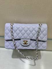 Uubags | Chanel Classic Double Flap 21K Purple Quilted Caviar With Light Gold Hardware 25cm - 2