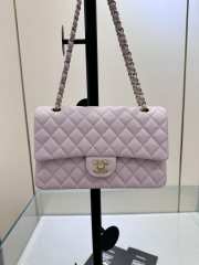 Uubags | Chanel Classic Double Flap 21K Pink Quilted Caviar With Light Gold Hardware 25cm - 1