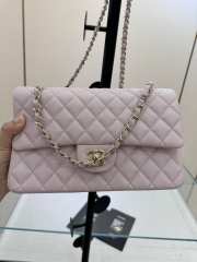 Uubags | Chanel Classic Double Flap 21K Pink Quilted Caviar With Light Gold Hardware 25cm - 3