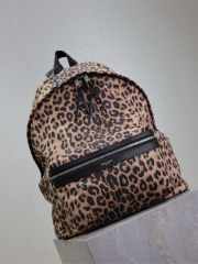 Uubags | YSL beige and black Leopard print city backpack 30x38x17cm  - 5