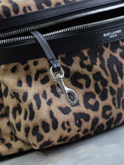 Uubags | YSL beige and black Leopard print city backpack 30x38x17cm  - 2