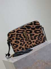 Uubags | YSL Lou Lou Leopard Print Leather Crossbody Bag In Brown 23x16x6cm - 5