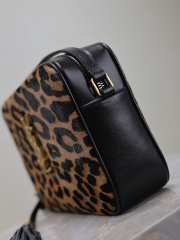 Uubags | YSL Lou Lou Leopard Print Leather Crossbody Bag In Brown 23x16x6cm - 3