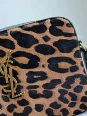 Uubags | YSL Lou Lou Leopard Print Leather Crossbody Bag In Brown 23x16x6cm - 2