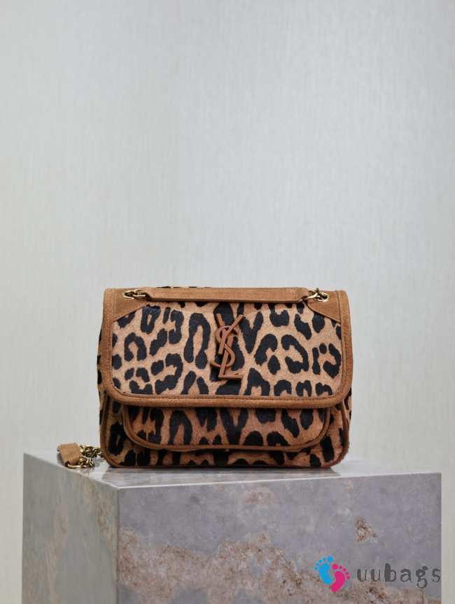 Uubags | YSL Niki Leopard Print Bag In Brown 22x16.5x12cm - 1