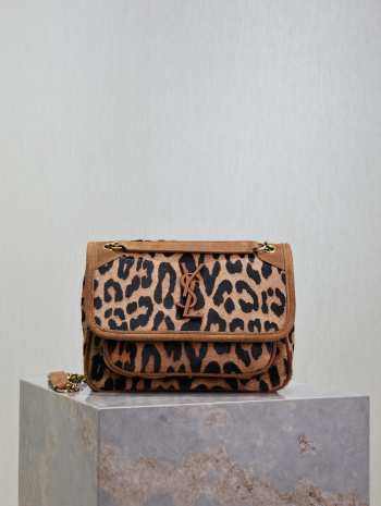 Uubags | YSL Niki Leopard Print Bag In Brown 22x16.5x12cm