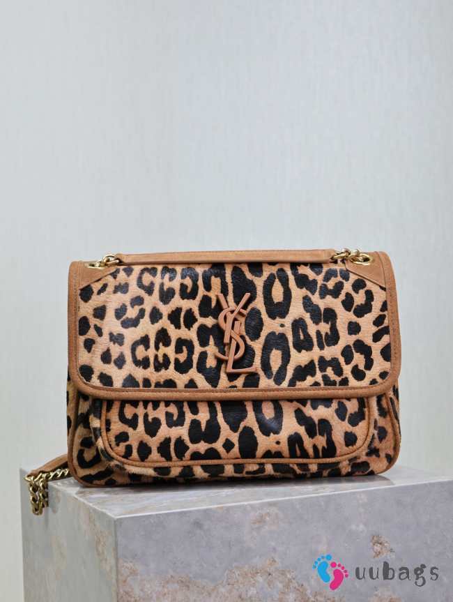 Uubags | YSL Niki Leopard Print Bag In Brown 28x20.5x8.5cm - 1