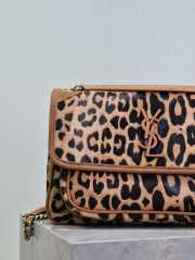 Uubags | YSL Niki Leopard Print Bag In Brown 28x20.5x8.5cm - 3