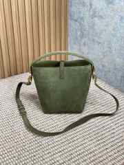 Uubags | YSL Le 37 small in green suede leather 17x20x13cm - 6