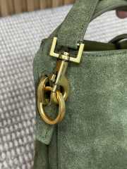 Uubags | YSL Le 37 small in green suede leather 17x20x13cm - 4