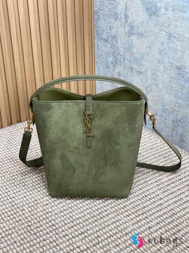 Uubags | YSL Le 37 in green suede leather 20x25x16cm - 1