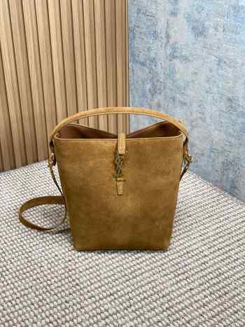 Uubags | YSL Le 37 in brown suede leather 20x25x16cm