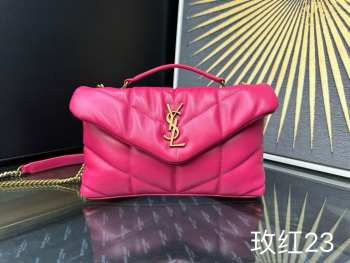 Uubags | YSL Puffer bag in pink nappa leather 23x15.5x8.5cm