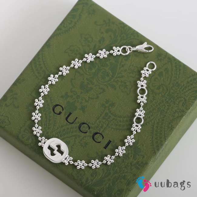 Uubags | Gucci Interlocking bracelet with charm 925 sterling silver - 1