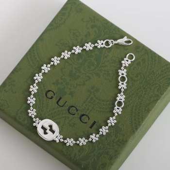 Uubags | Gucci Interlocking bracelet with charm 925 sterling silver