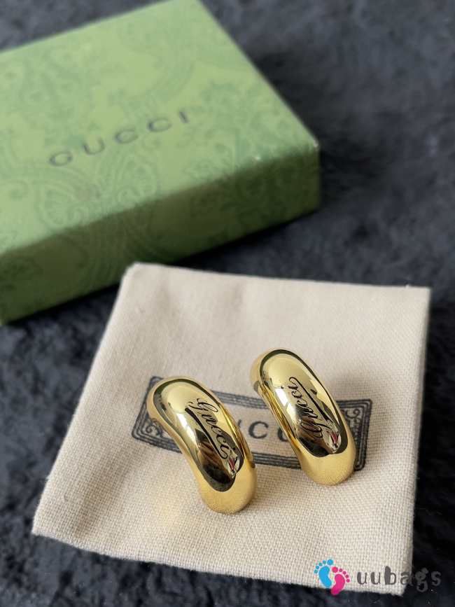 Uubags | Gucci Hollow G motif earrings metal with gold-toned finish - 1