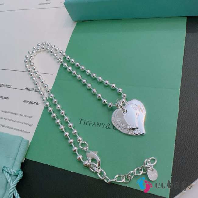 Uubags | Tiffany & Co double heart tag pedant necklace - 1