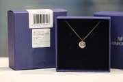 Uubags | Swarovski Dextera pendant Round cut, White, Rose gold-tone plated necklace - 6