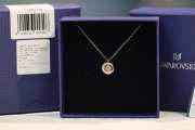 Uubags | Swarovski Dextera pendant Round cut, White, Rose gold-tone plated necklace - 5