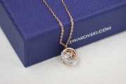 Uubags | Swarovski Dextera pendant Round cut, White, Rose gold-tone plated necklace - 4