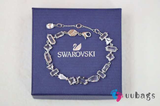 Uubags | Swarovski Mesmera bracelet Mixed cuts, Scattered design, White, Rhodium plated - 1