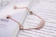 Uubags | Swarovski rose-gold tone plated feather strand bracelet - 5