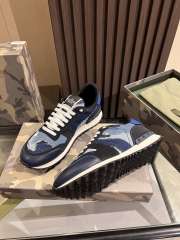 Uubags | Valentino Garavani Rockrunner Camouflage Denim Sneaker - 5