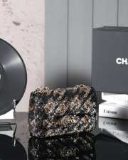 Uubags | Chanel classic rectangular mini sequin flap bag 14x21x8cm - 5