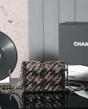 Uubags | Chanel classic rectangular mini sequin flap bag 14x21x8cm - 4