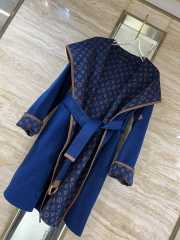 Uubags | Louis Vuitton wool coat with monogram in blue - 2