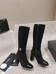 Uubags | Chanel Lamssuede & glanzend kalfsleer boots 02 - 1