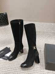 Uubags | Chanel Lamssuede & glanzend kalfsleer boots 02 - 4