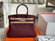 Uubags Hermes Birkin 30cm Bordeaux Togo Bag In Burgundy - 1