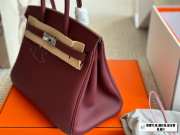 Uubags Hermes Birkin 30cm Bordeaux Togo Bag In Burgundy - 3