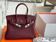 Uubags Hermes Birkin 30cm Bordeaux Togo Bag In Burgundy - 4