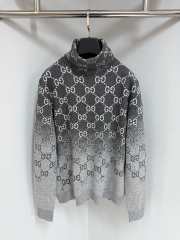 Uubags | Gucci degrade wool jacquard sweater in grey - 1