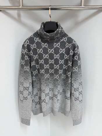 Uubags | Gucci degrade wool jacquard sweater in grey