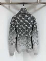 Uubags | Gucci degrade wool jacquard sweater in grey - 2