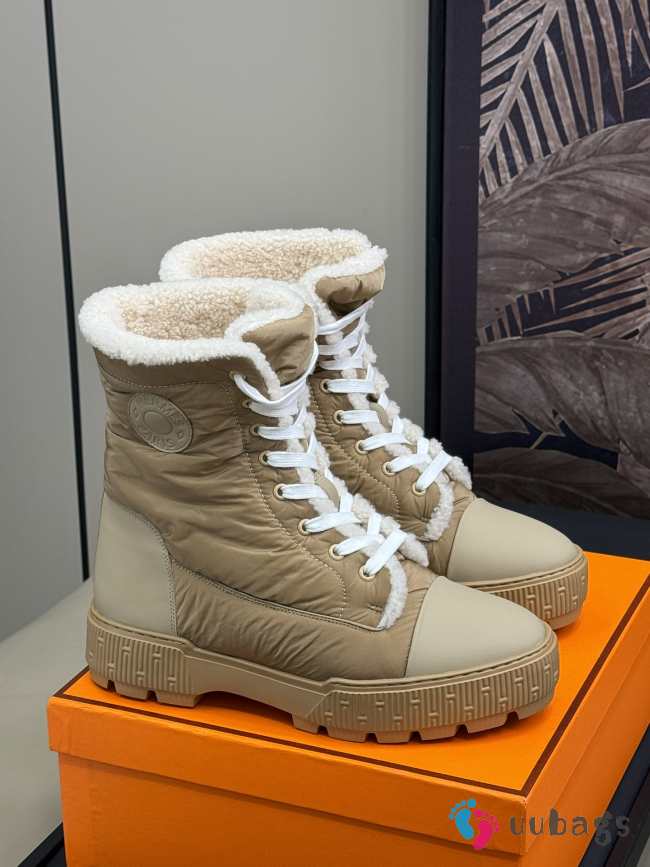 Uubags | Hermes Fresh ankle boots in beige - 1