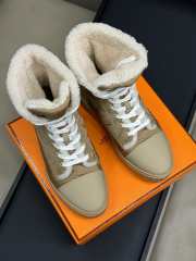 Uubags | Hermes Fresh ankle boots in beige - 4