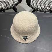 Uubags | Prada fur bucket hat in beige - 2