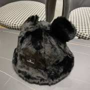 Uubags | Moncler bucket hat with bear ears decoration in black - 3