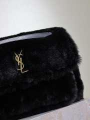 Uubags | YSL oversized Niki in black feathers and satin bag 32x23x9cm - 3