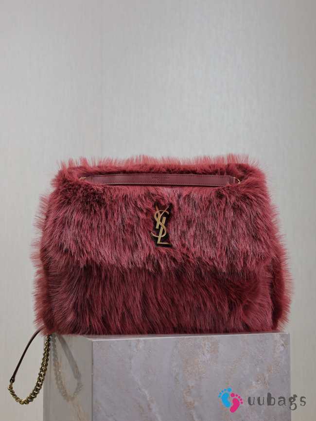 Uubags | YSL oversized Niki in red feathers and satin bag 32x23x9cm - 1