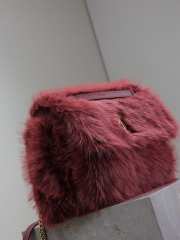 Uubags | YSL oversized Niki in red feathers and satin bag 32x23x9cm - 6