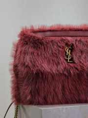 Uubags | YSL oversized Niki in red feathers and satin bag 32x23x9cm - 5